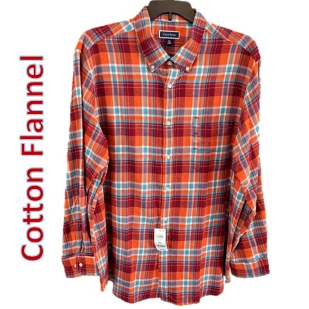 Club Room Men's Cotton Flannel Button-Down Shirt
